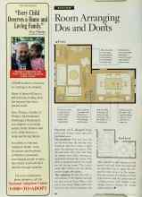 Better Homes & Gardens October 1995 Magazine Article: Room Arranging Dos and Don'ts