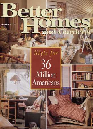 Better Homes & Gardens November 1995 Magazine Cover