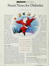 Better Homes & Gardens November 1995 Magazine Article: Sweet News for Diabetics