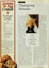 Better Homes & Gardens November 1995 Magazine Article: Thanksgiving Memories