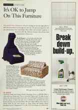 Better Homes & Gardens November 1995 Magazine Article: It's OK to Jump On This Furniture