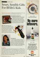 Better Homes & Gardens November 1995 Magazine Article: Smart, Sensible Gifts For BH&G Kids