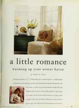 Better Homes & Gardens January 1996 Magazine Article: A little romance