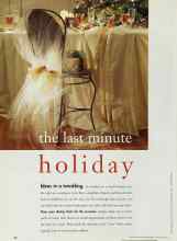 Better Homes & Gardens January 1996 Magazine Article: The late minute holiday