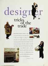 Better Homes & Gardens February 1996 Magazine Article: Designer tricks of the trade
