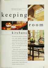Better Homes & Gardens February 1996 Magazine Article: Keeping room kitchens
