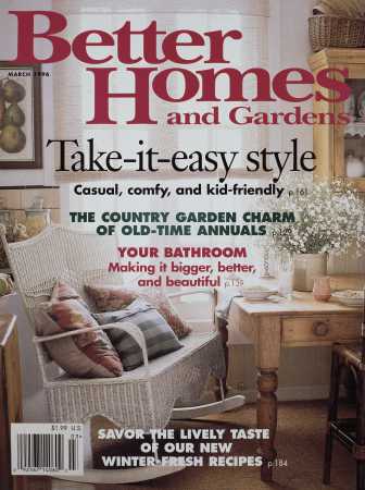 Better Homes & Gardens March 1996 Magazine Cover