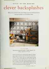Better Homes & Gardens April 1996 Magazine Article: Clever backsplashes