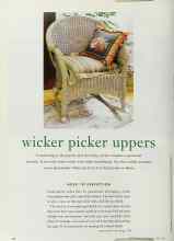 Better Homes & Gardens April 1996 Magazine Article: Wicker picker uppers