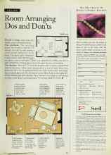 Better Homes & Gardens April 1996 Magazine Article: Room Arranging Dos and Don'ts