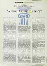 Better Homes & Gardens April 1996 Magazine Article: EARN A DEGREE Without Going to College