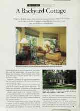 Better Homes & Gardens April 1996 Magazine Article: A Backyard Cottage
