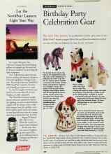 Better Homes & Gardens April 1996 Magazine Article: Birthday Party Celebration Gear