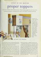 Better Homes & Gardens May 1996 Magazine Article: Proper toppers