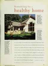 Better Homes & Gardens May 1996 Magazine Article: Remodeling for a healthy home