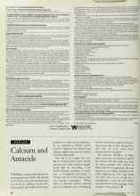 Better Homes & Gardens May 1996 Magazine Article: Calcium and Antacids