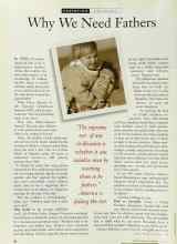 Better Homes & Gardens June 1996 Magazine Article: Why We Need Fathers