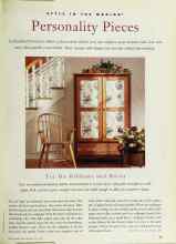 Better Homes & Gardens July 1996 Magazine Article: Personality Pieces