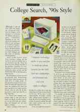 Better Homes & Gardens July 1996 Magazine Article: College Search, '90s Style