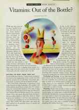 Better Homes & Gardens August 1996 Magazine Article: Vitamins: Out of the Bottle?
