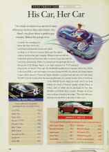Better Homes & Gardens August 1996 Magazine Article: His Car, Her Car