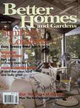 Better Homes & Gardens August 1996 Magazine Cover