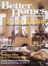 Better Homes & Gardens November 1996 Magazine Cover
