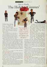 Better Homes & Gardens December 1996 Magazine Article: How to Handle The Holiday 'Gimmes'
