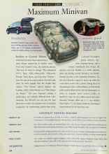 Better Homes & Gardens December 1996 Magazine Article: Maximum Minivan