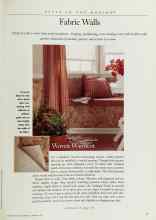 Better Homes & Gardens January 1997 Magazine Article: Fabric Walls