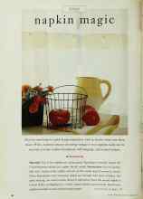 Better Homes & Gardens March 1997 Magazine Article: Napkin magic