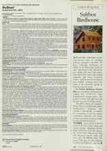 Better Homes & Gardens June 1997 Magazine Article: Saltbox Birdhouse