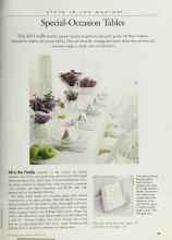 Better Homes & Gardens August 1997 Magazine Article: Special-Occasion Tables