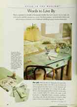 Better Homes & Gardens October 1997 Magazine Article: Words to Live By