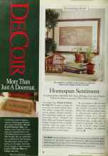 Better Homes & Gardens October 1997 Magazine Article: Homespun Sentiment