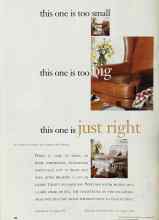 Better Homes & Gardens October 1997 Magazine Article: This one is too small this one is too big this one is just right