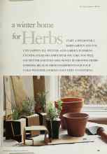 Better Homes & Gardens November 1997 Magazine Article: A winter home for Herbs