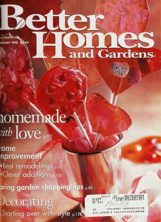 Better Homes & Gardens February 1998 Magazine Cover