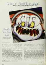 Better Homes & Gardens March 1998 Magazine Article: Should You Fear Your Air Bag?