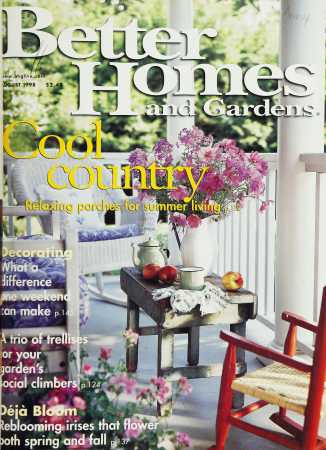 Better Homes & Gardens August 1998 Magazine Cover