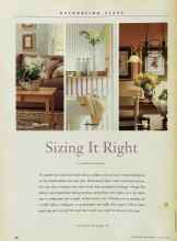 Better Homes & Gardens August 1998 Magazine Article: Sizing It Right