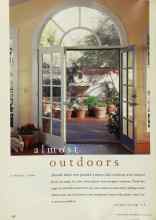 Better Homes & Gardens August 1998 Magazine Article: Almost outdoors