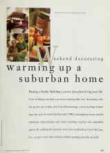 Better Homes & Gardens August 1998 Magazine Article: Weekend decorating warming up a suburban home ...