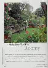 Better Homes & Gardens September 1998 Magazine Article: Make Your Yard Feel Roomy