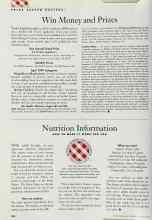 Better Homes & Gardens September 1998 Magazine Article: Nutrition Information