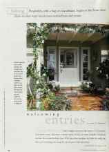 Better Homes & Gardens October 1998 Magazine Article: Welcoming entries
