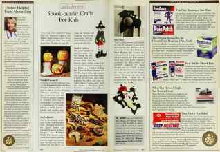 Better Homes & Gardens October 1998 Magazine Article: Spook-tacular Crafts For Kids