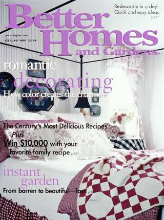 Better Homes & Gardens February 1999 Magazine Cover