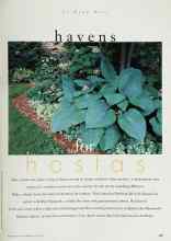 Better Homes & Gardens April 1999 Magazine Article: Havens for hostas