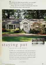Better Homes & Gardens April 1999 Magazine Article: Staying put